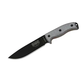 ESEE-6 - Plain Edge, Black Sheath, Clip Plate