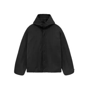 Fear Of God Essentials Mens Texture Nylon Hooded Coaches Jacket