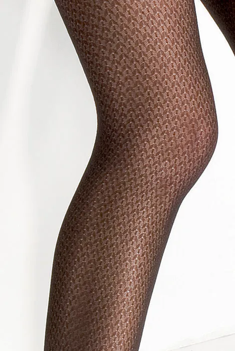 Franzoni Engel Semi Sheer Red Patterned Tights