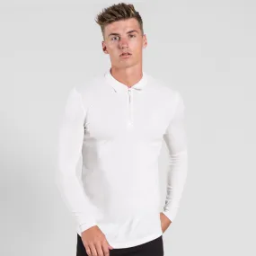 Gatten Long Sleeve Polo Shirt - Off White