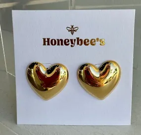 Golden Heart Earrings