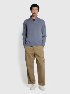 Greenport Regular Fit Twill Cargo Trousers In Beige