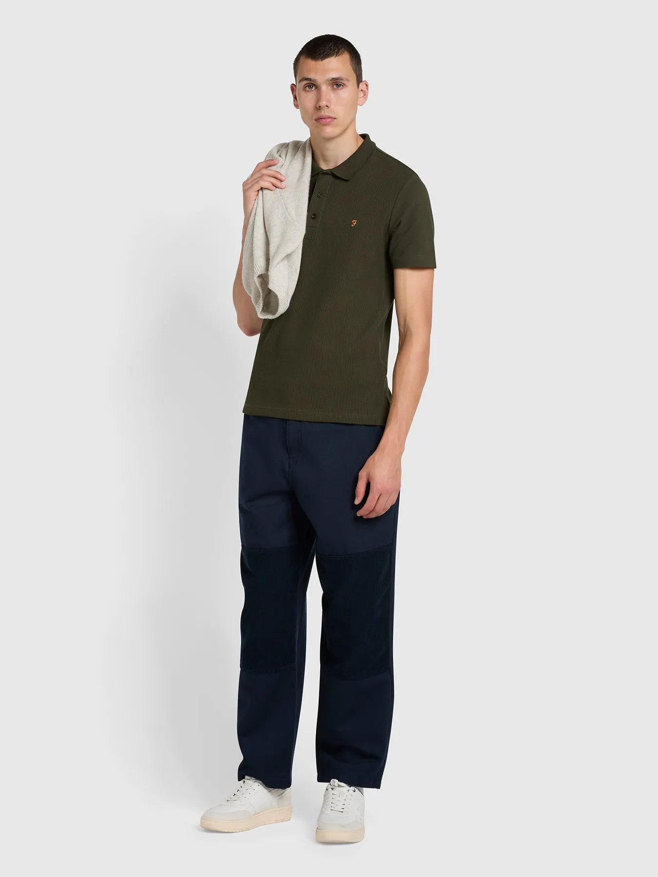 Greenport Twill Cotton Trouser In True Navy