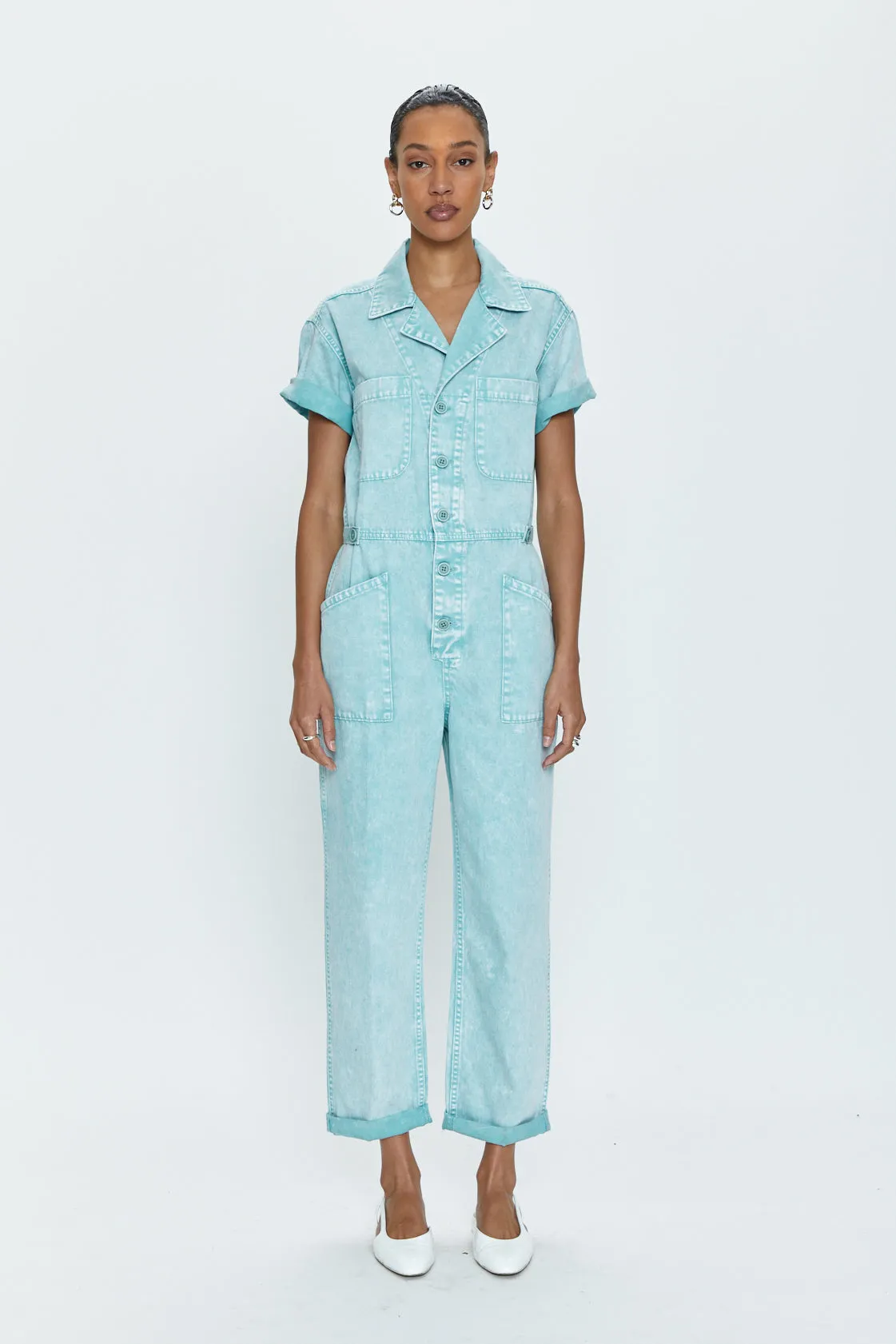 Grover Short Sleeve Field Suit - Aqua Snow