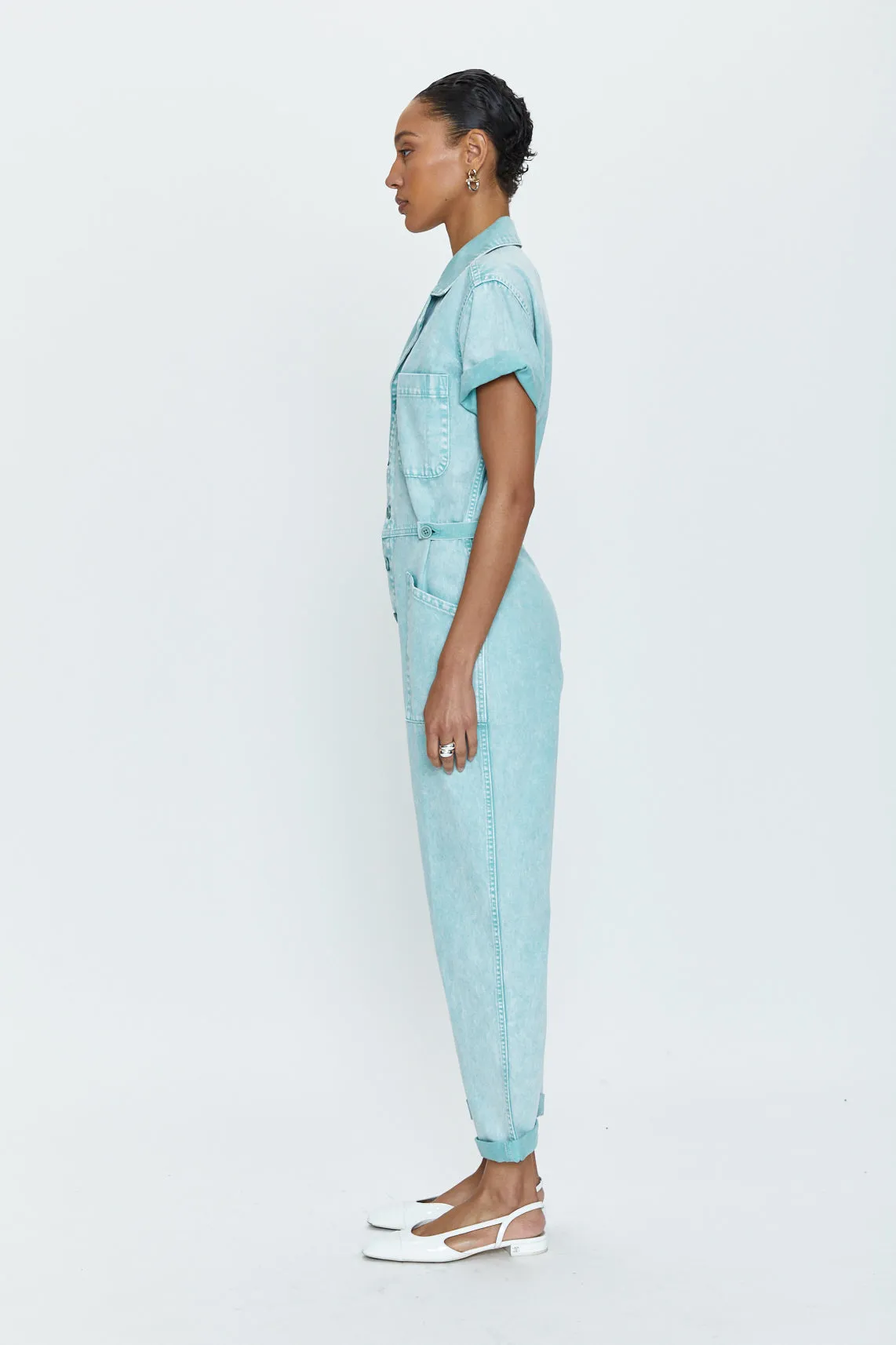 Grover Short Sleeve Field Suit - Aqua Snow