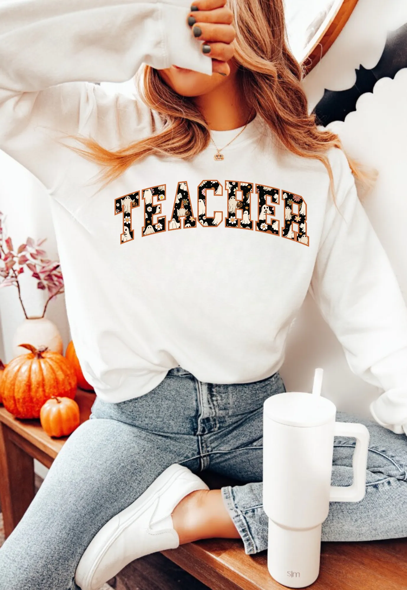 Halloween Teacher Crewneck Sweatshirt