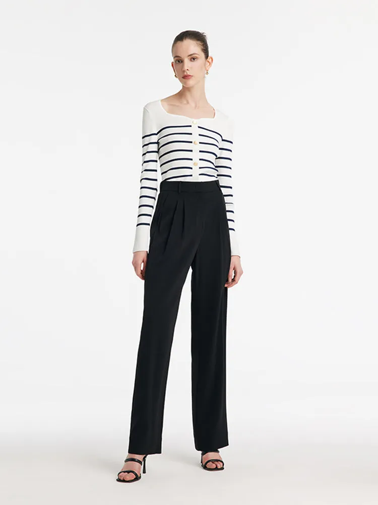 High-Waisted Straight Women Pants