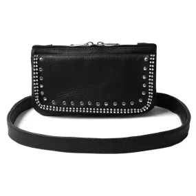 HL80151BLING Leather Hip Clip Purse Bag Women Waist Bag Fanny Pack Motorcycle Biker BLING