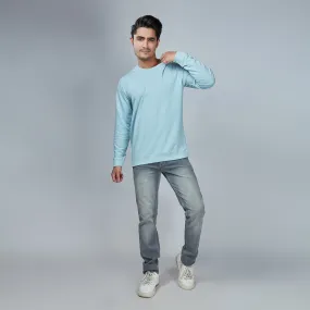 Icy Blue Crew Neck Sweatshirt