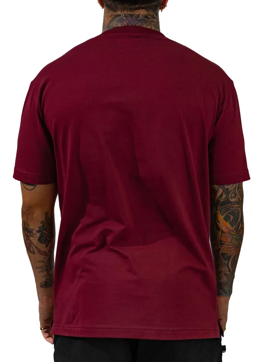 JUREN STAY FOCUSED T-SHIRT BURGUNDY