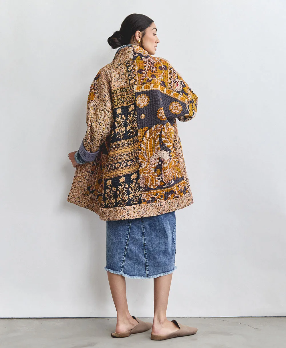 Kantha Quilted Jacket - No. 240506 - Extra Small