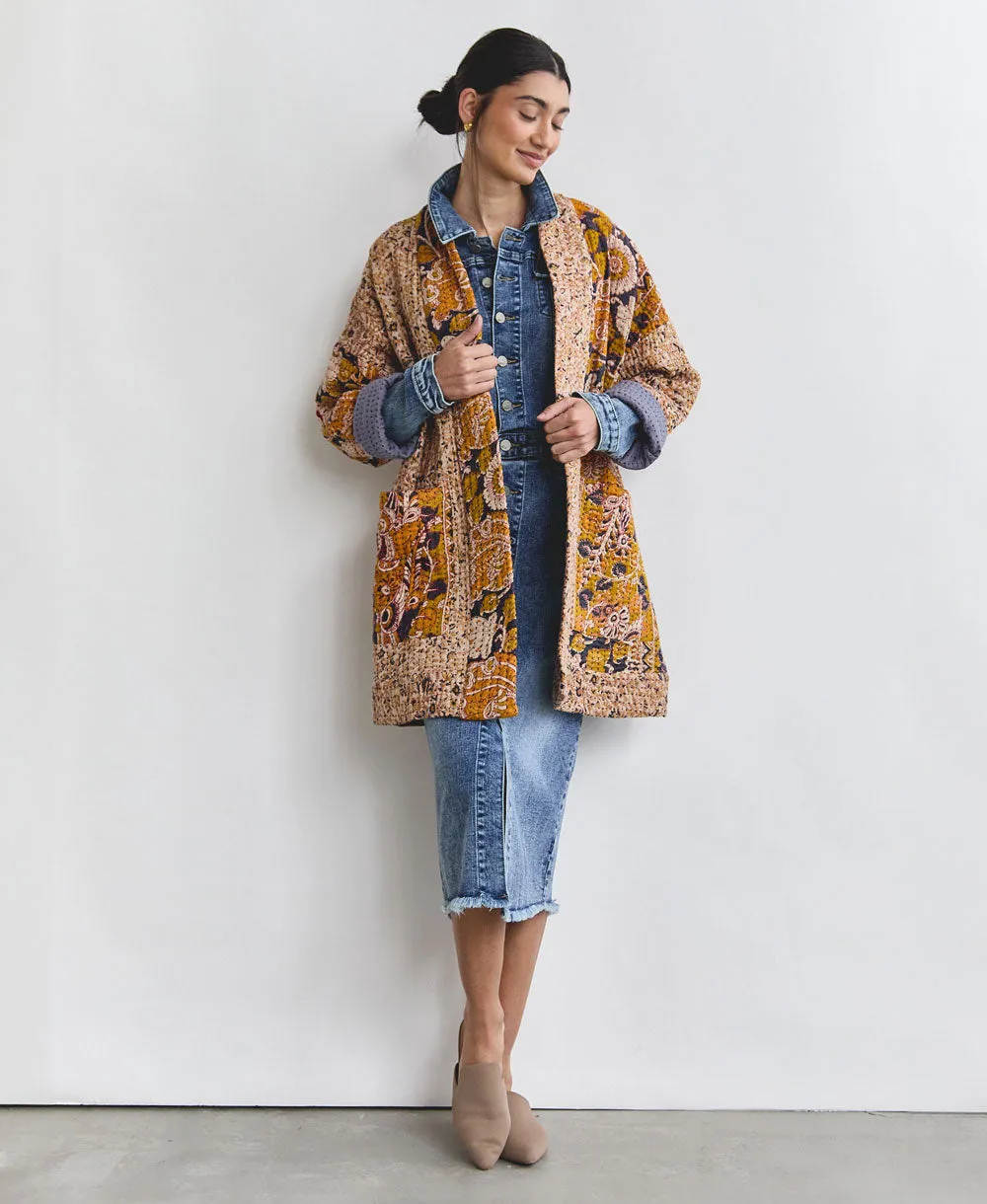 Kantha Quilted Jacket - No. 240608 - Small