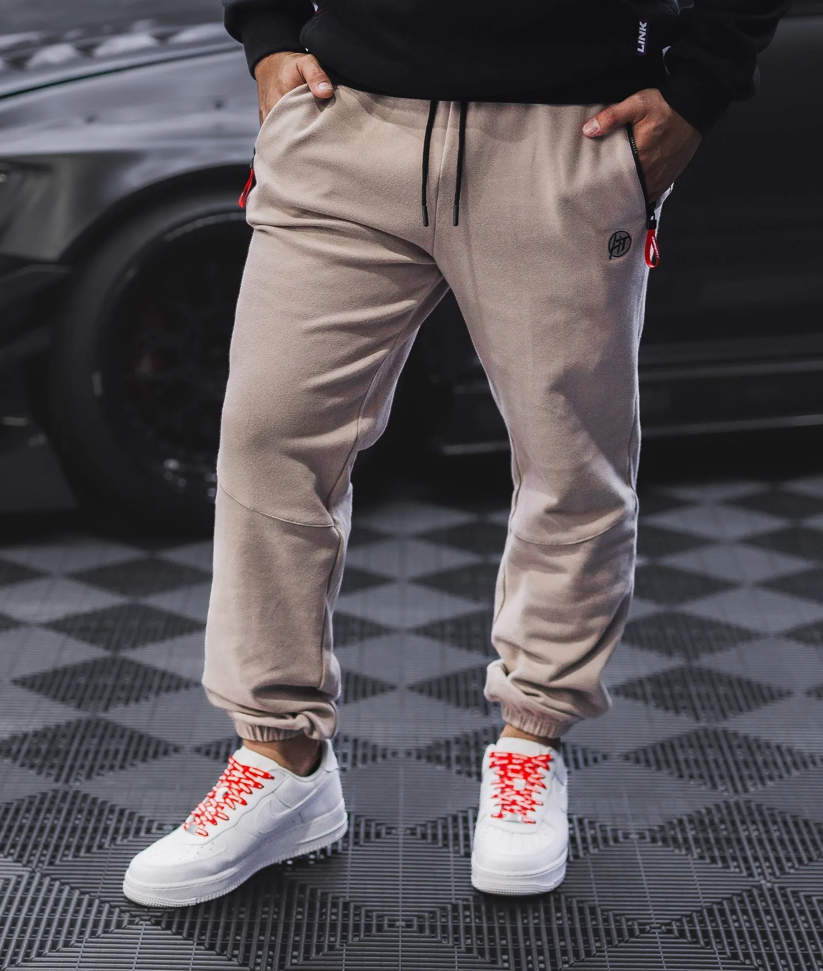 Katakana P1 Fleece Track Pants - Latte