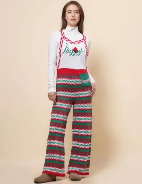 Ladies Christmas Jumpsuit Strape Shoulder Overall SKJ4923