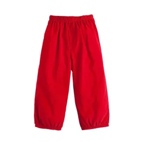 Little English Banded Pant Red Corduroy