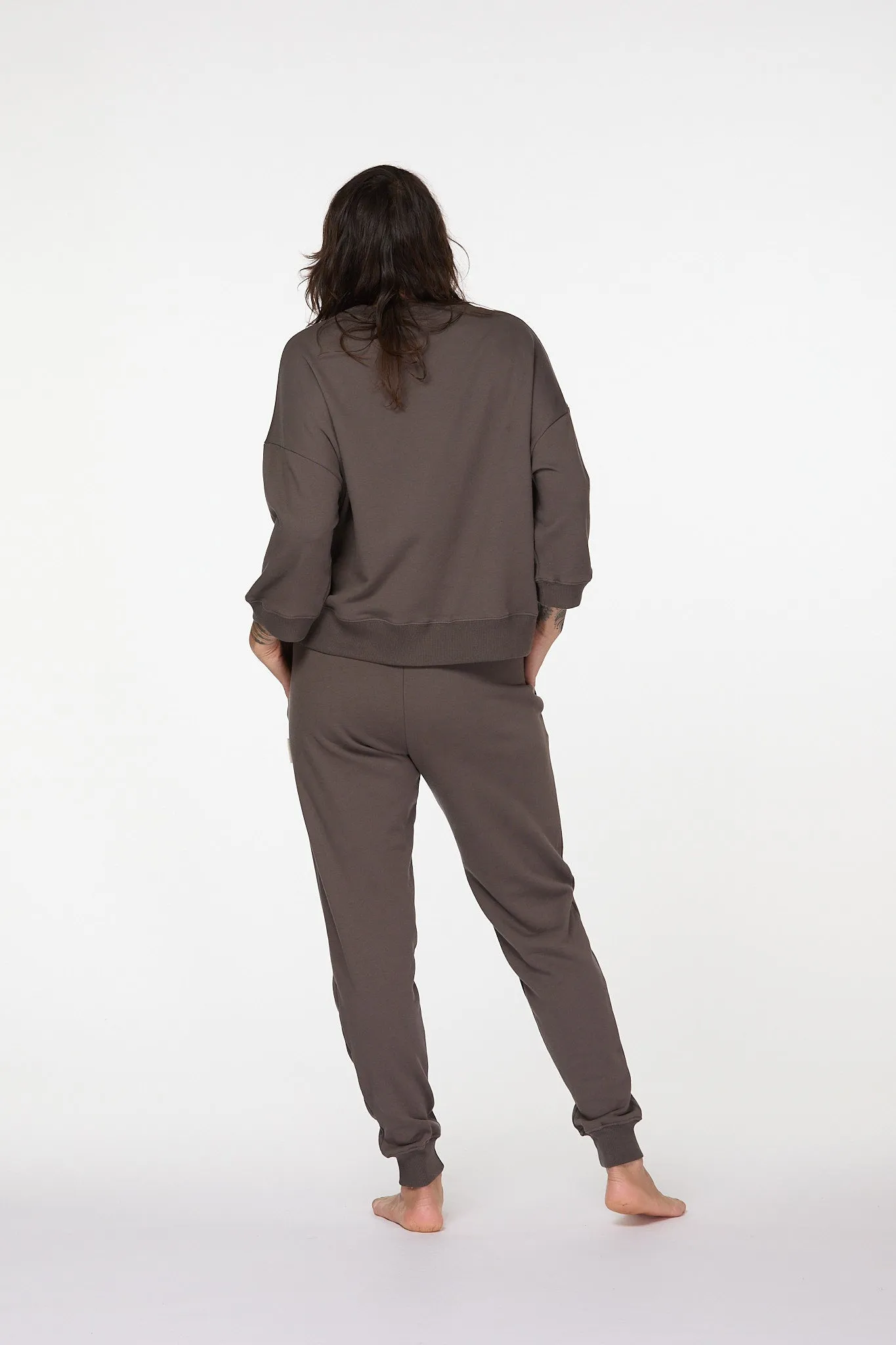 Luna Tapered Leg Pants | Brown