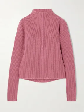 Maglia ribbed cashmere and wool-blend turtleneck sweater