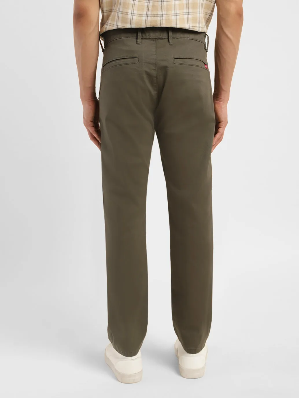 Men's Green Loose Fit Chinos