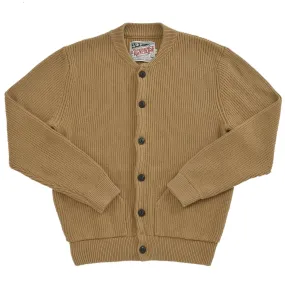 Men's Knit Cardigan Thick Cotton Heavy Sweater - Casual Vintage Style