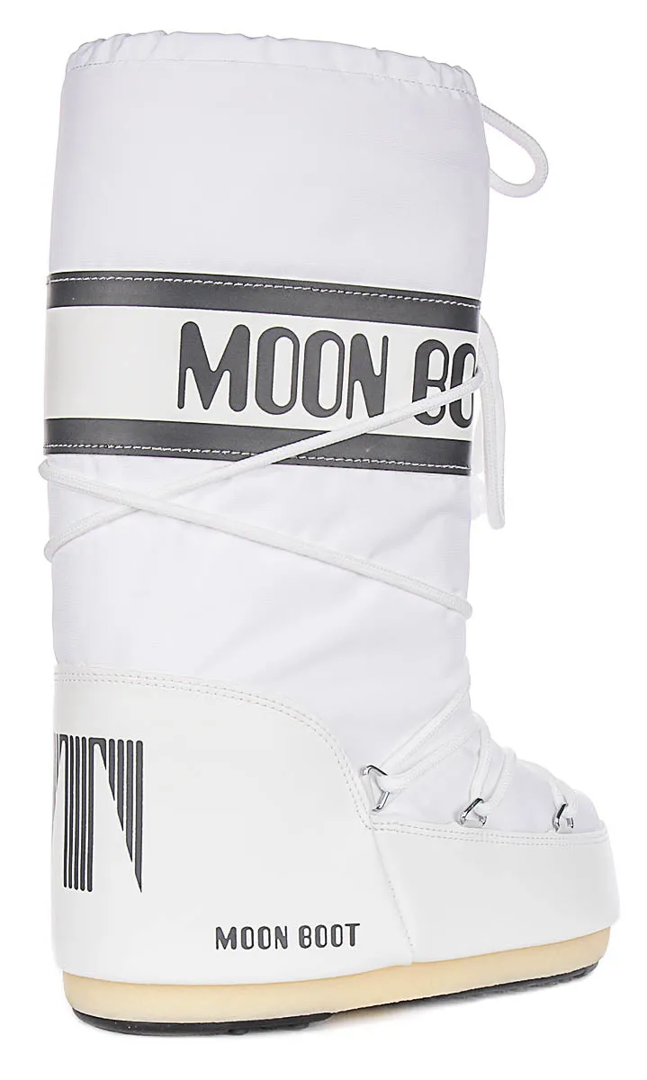 Moon Boot Icon Nylon In White For Women