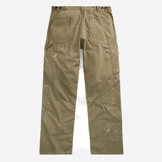 N3 WORN IN STRAIGHT LEG CARPENTER PANT - OLIVE