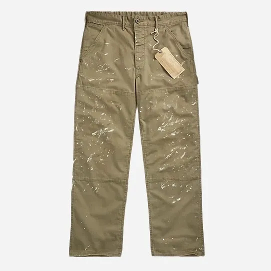 N3 WORN IN STRAIGHT LEG CARPENTER PANT - OLIVE