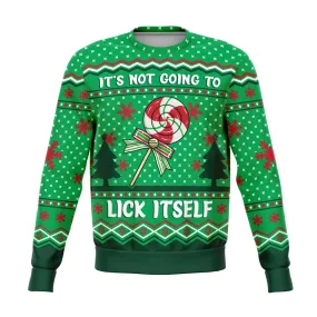 Not Gonna Lick Itself Meme  Naughty Holiday Ugly Christmas Sweater