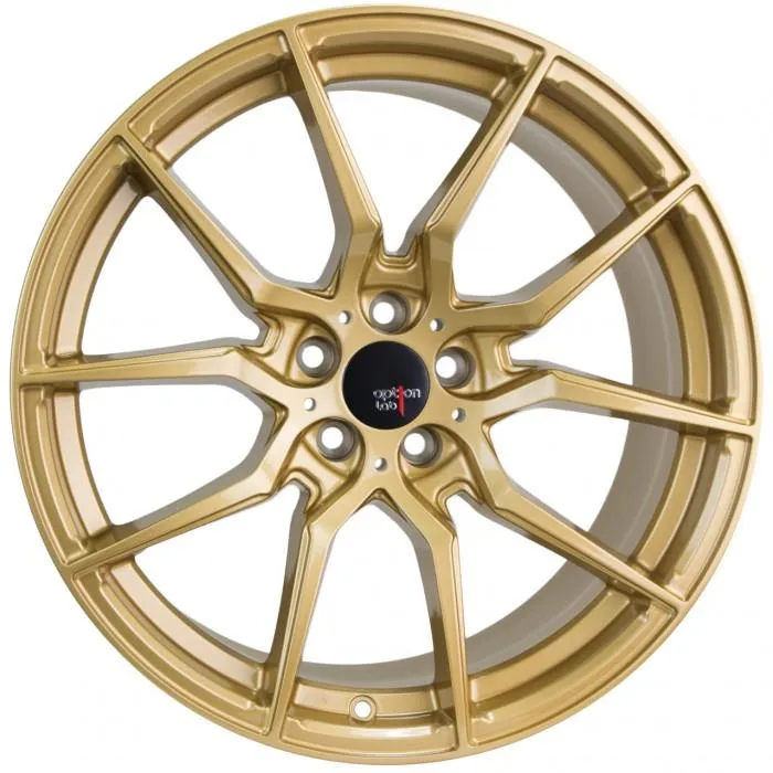 Option Lab R716 18x8.5"  35 5x114.3 in Top Secret Gold Wheel