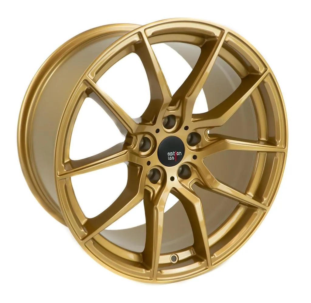 Option Lab R716 Top Secret Gold Wheel in 18x9.5  35 5x114.3 (73.1mm)