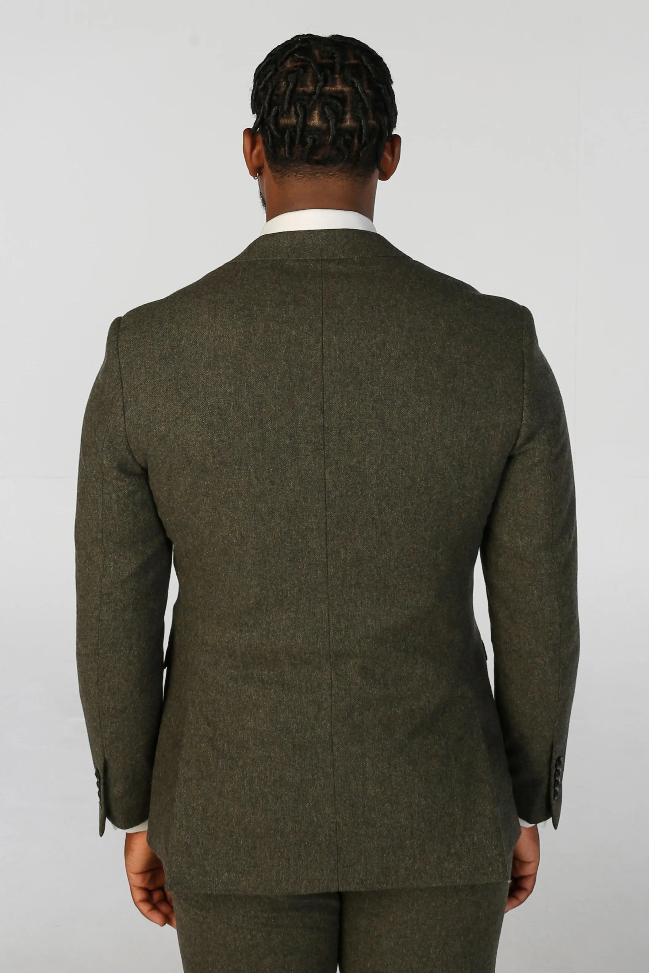 Oscar - Men's Green Tweed Blazer