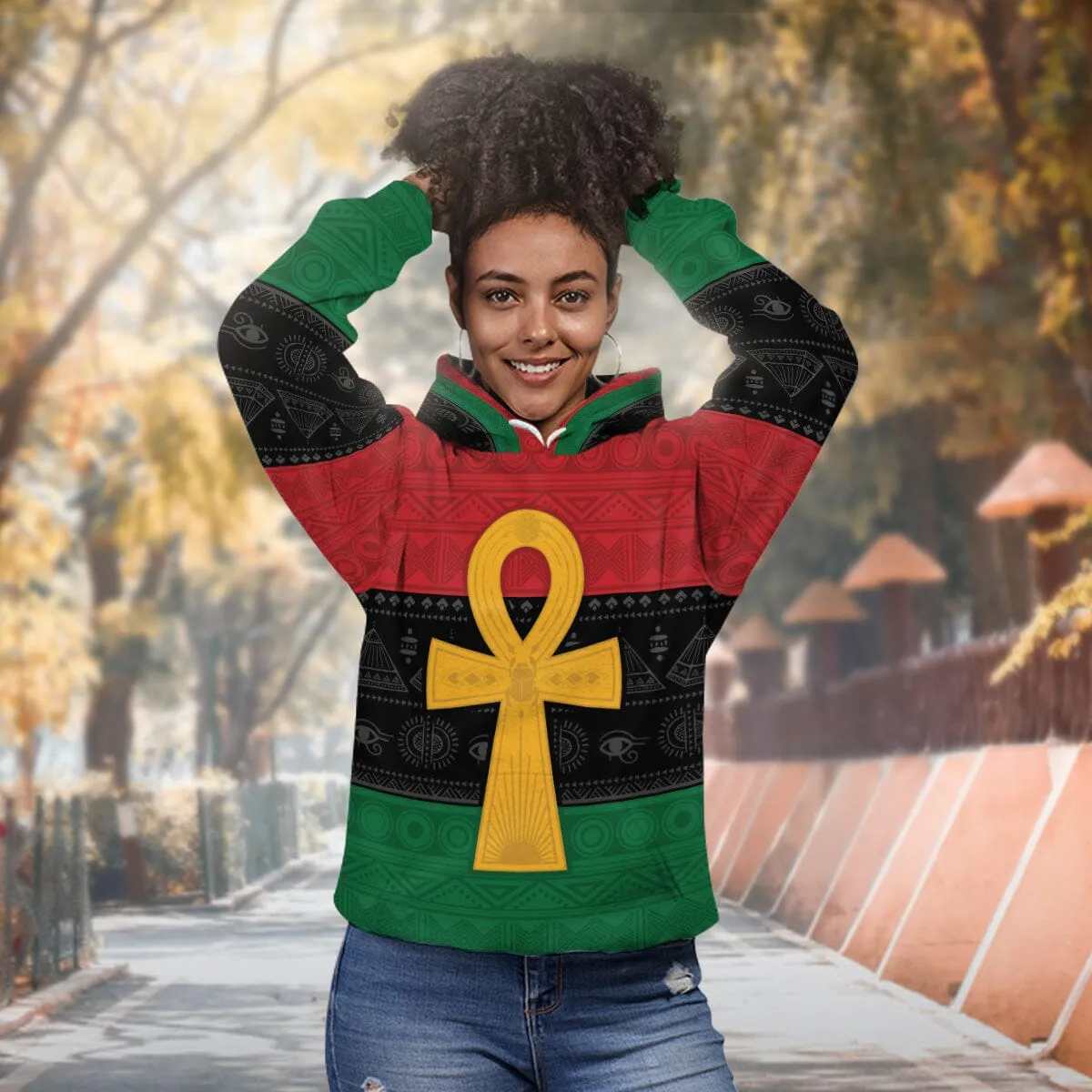 Pan African Ankh All-over Hoodie