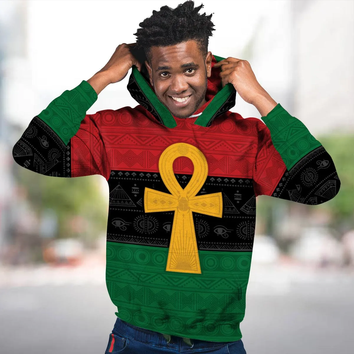 Pan African Ankh All-over Hoodie