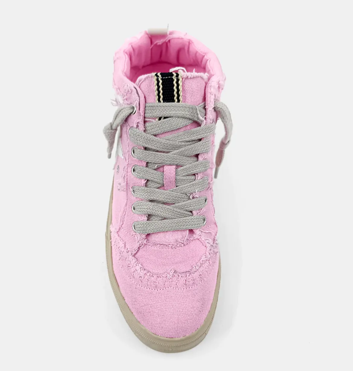 Paulina High Top Sneaker - Pink Canvas