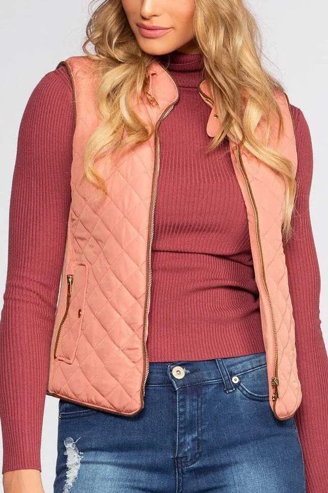 Pinetop Quilted Vest - Blush