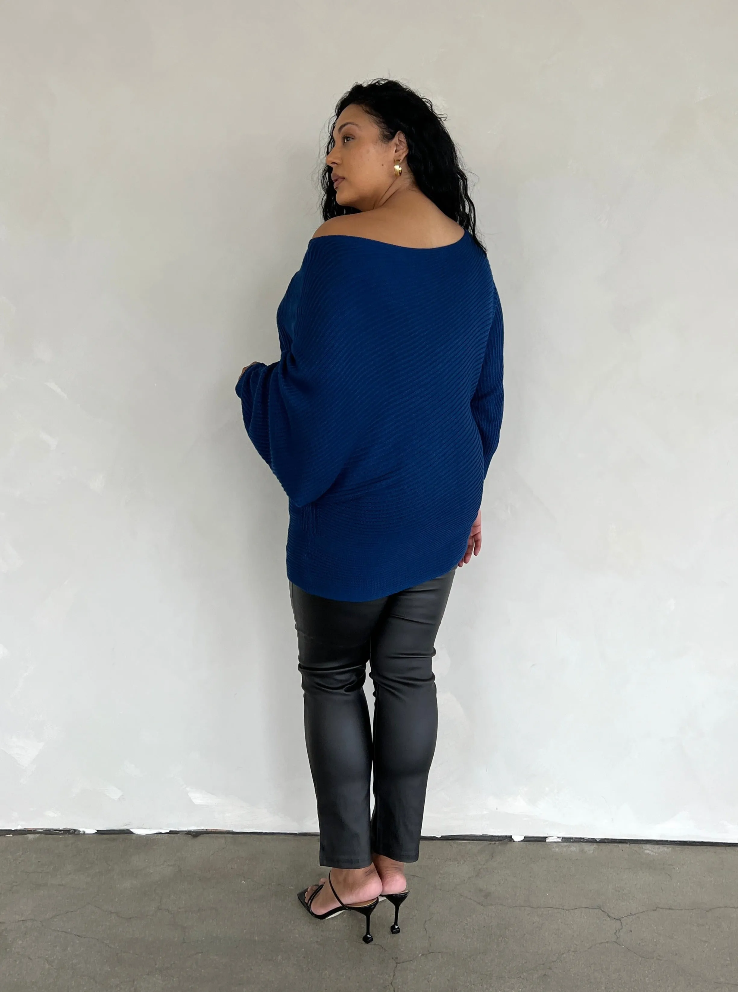 Plus Size Boat Neck Sweater