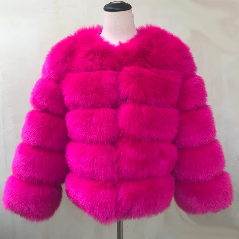 Plush White Faux Fur Jacket