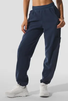 Polar Fleece Wintry Mix Pant - Navy