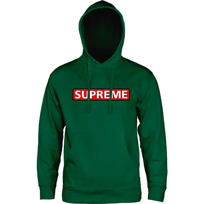 Powell Peralta Supreme Hooded Sweatshirt Mid Weight Forest Green