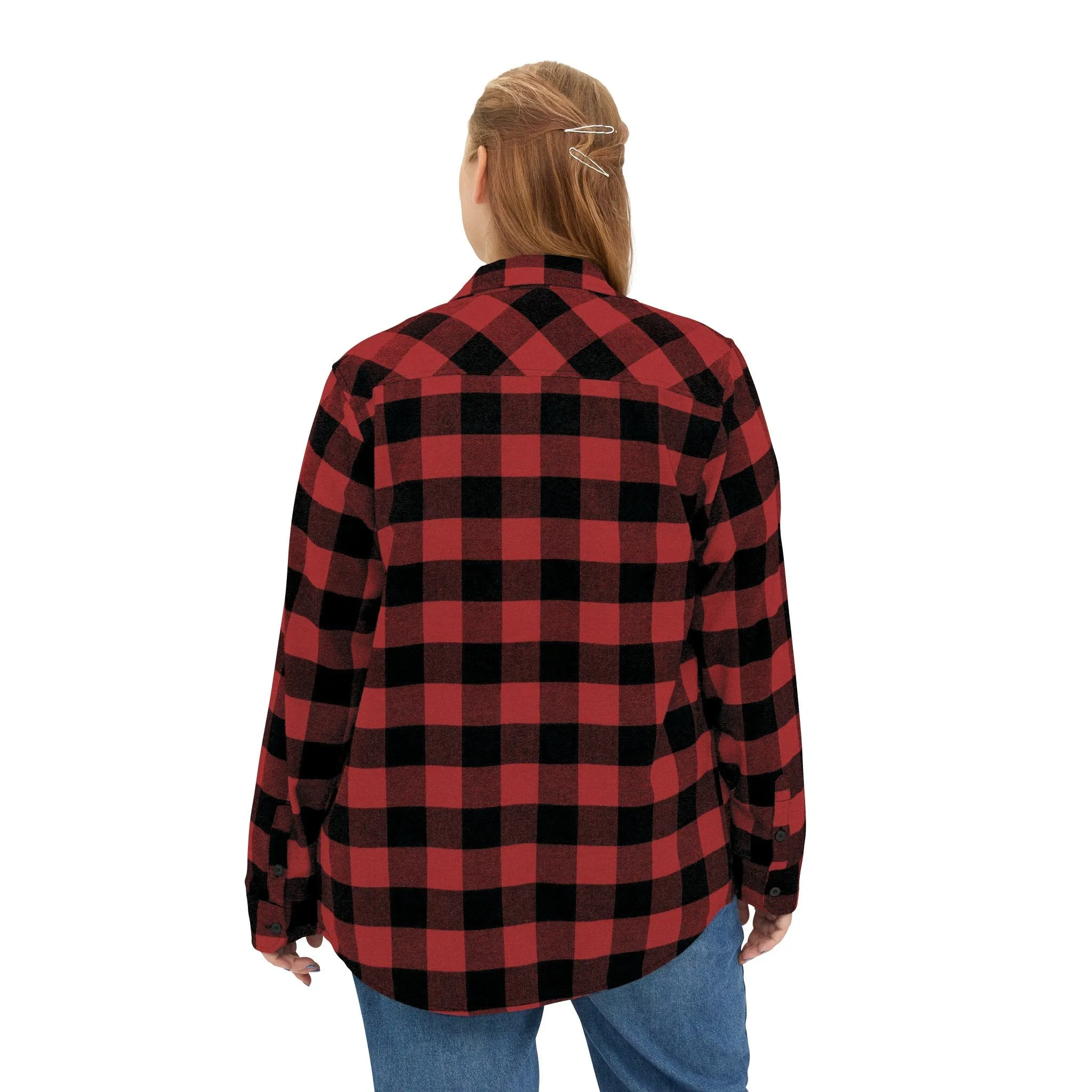 Red Plaid Women Luxury Flannel Shirt