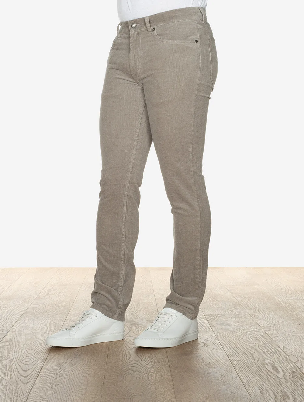 Regular Cord Jeans Warm Grey