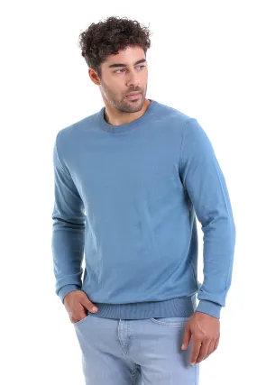 Regular Fit Cotton Mint Crewneck Sweater