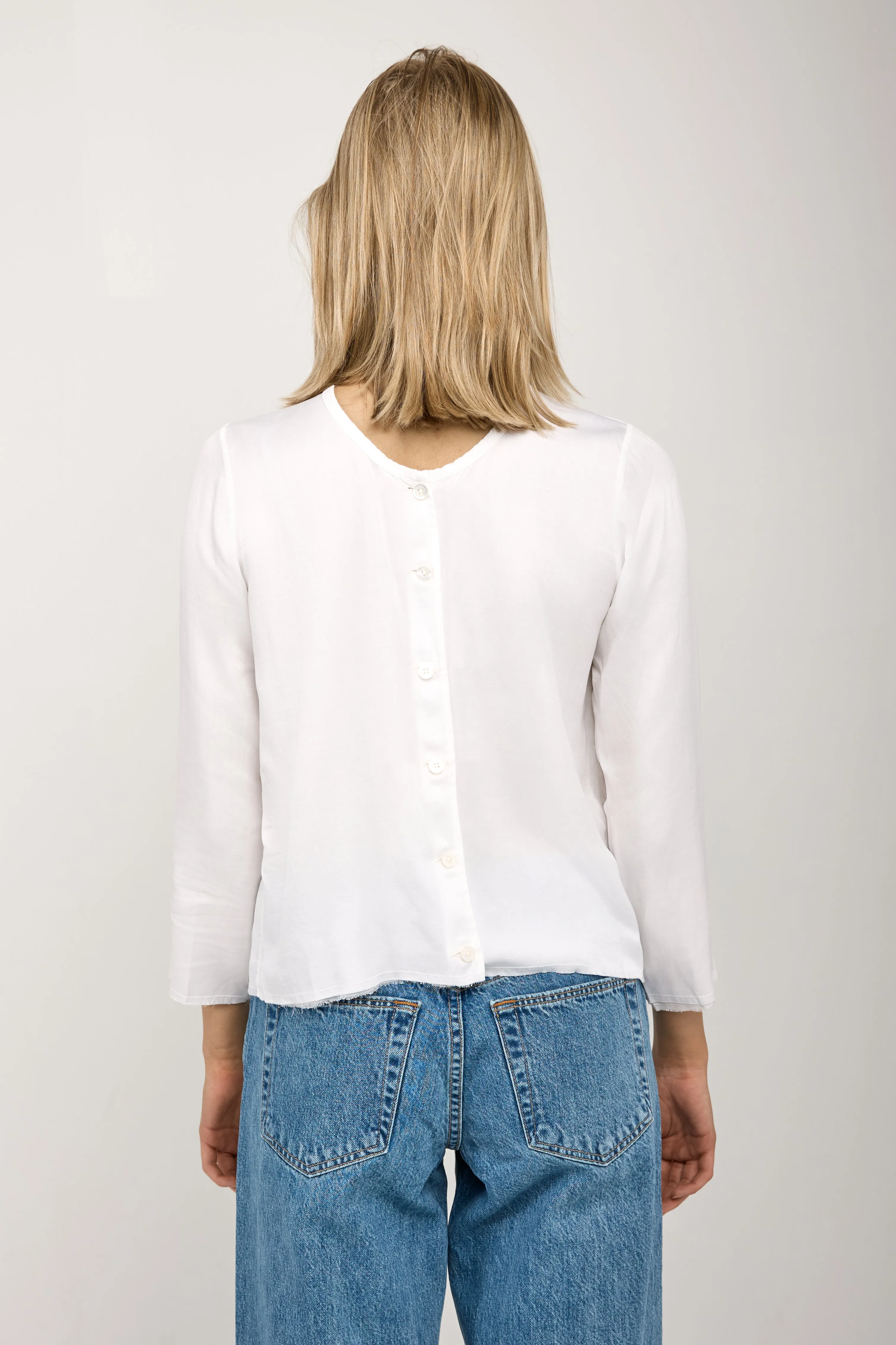 Reversible Cardigan Top in White