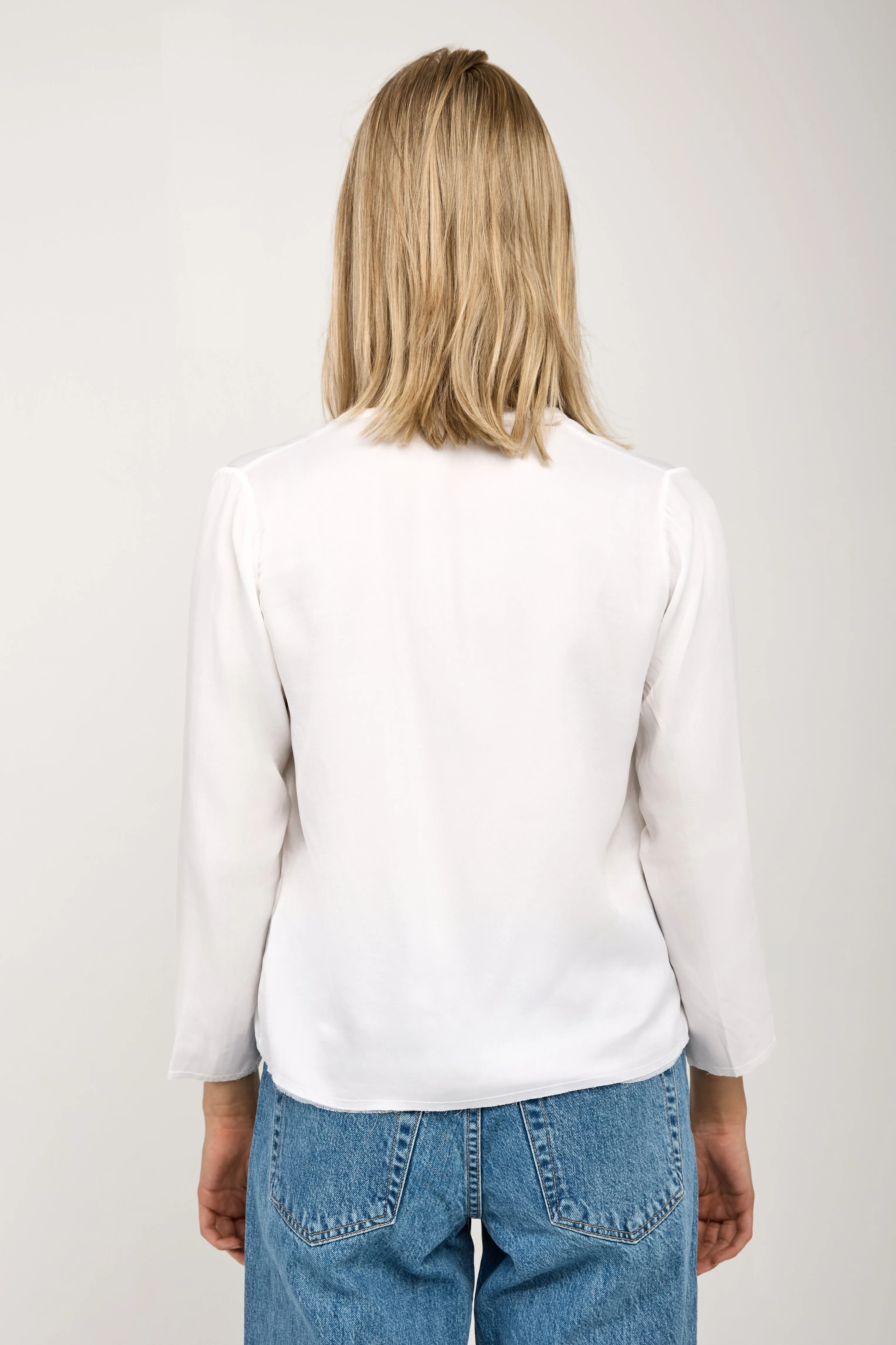 Reversible Cardigan Top in White