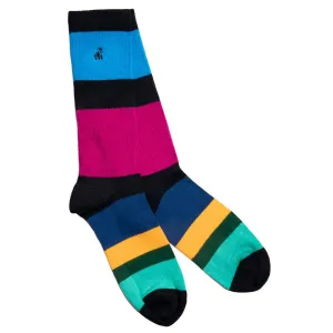 Rugby Stripe Bamboo Socks