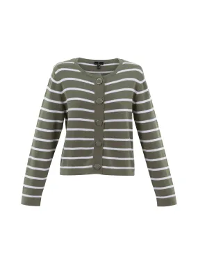 Sage Striped Cardigan