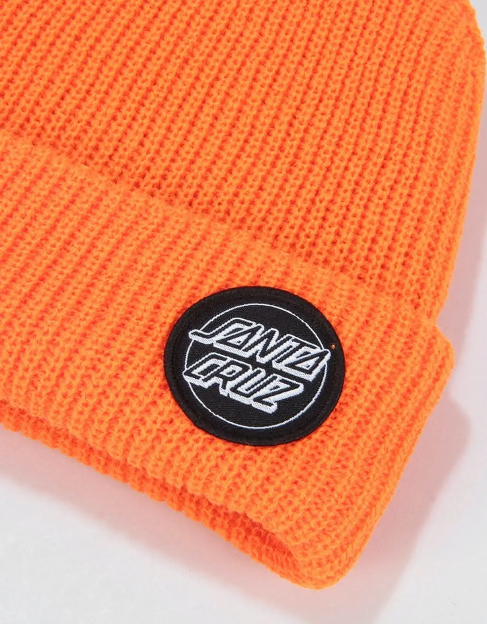 Santa Cruz Outline Dot Beanie - Fluro Orange