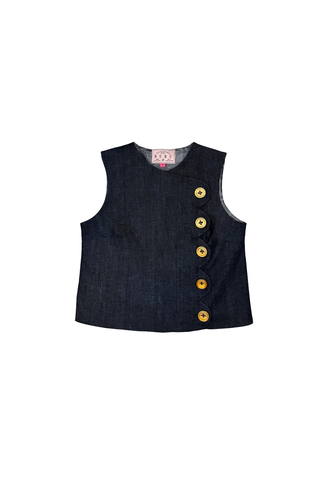 Scallop Top - Indigo