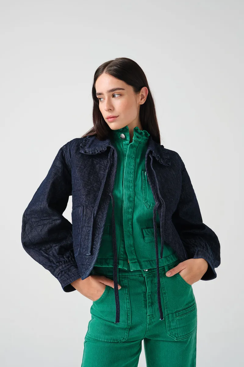 seventy   mochi Heidi Jacket in Indigo Rinse