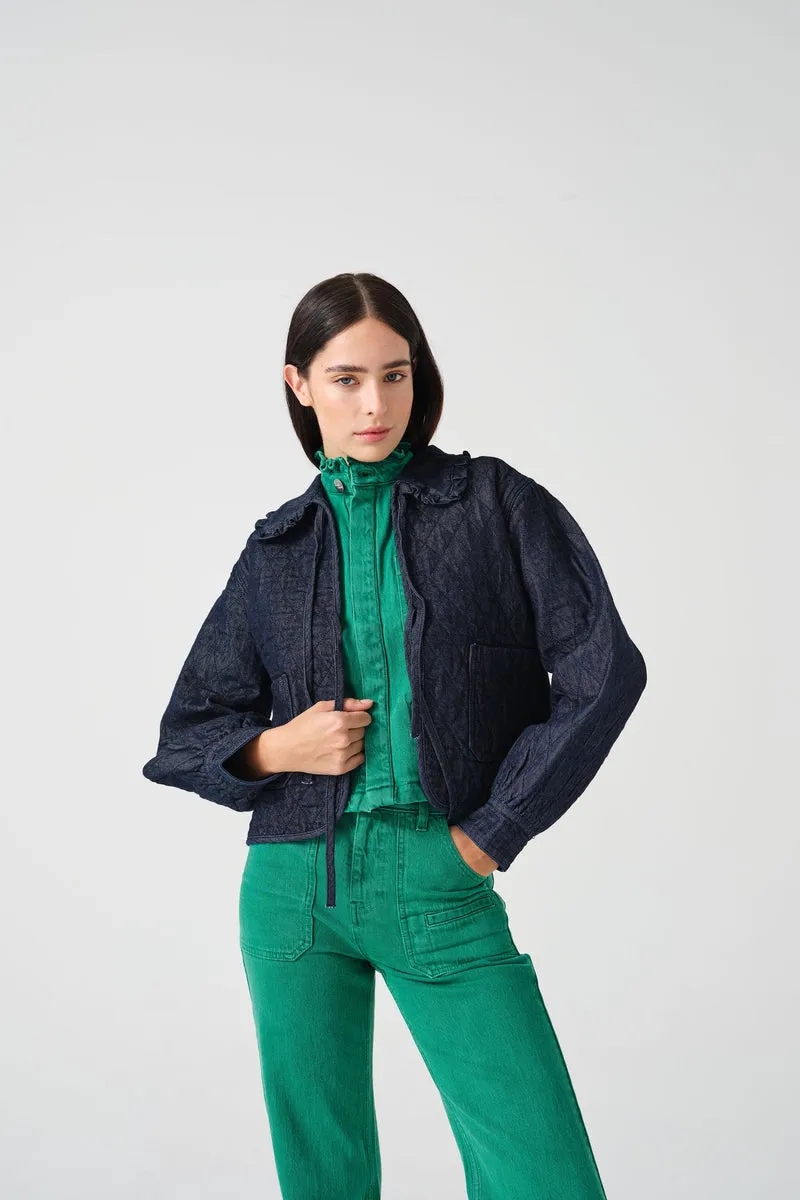 seventy   mochi Heidi Jacket in Indigo Rinse