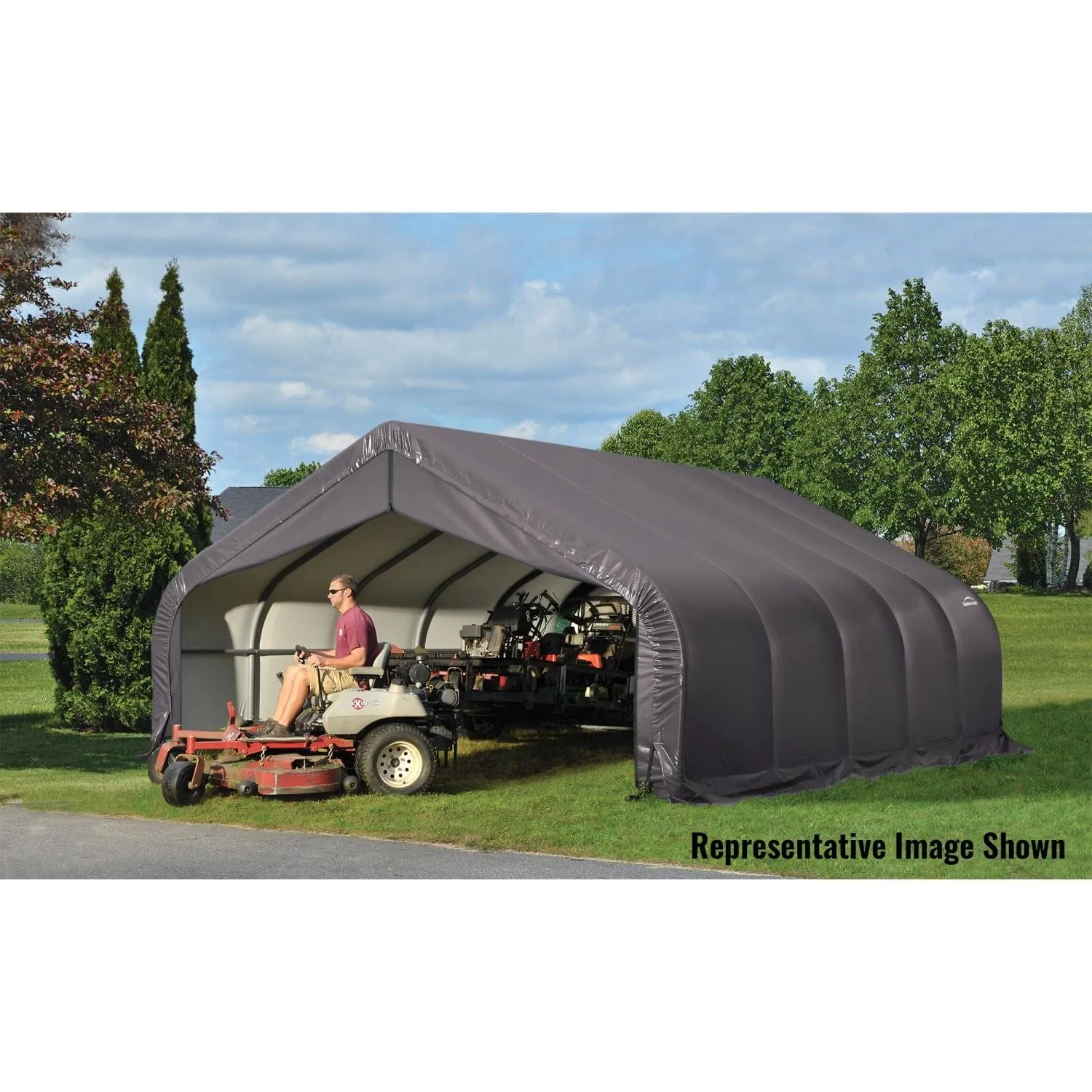 ShelterLogic | ShelterCoat 18 x 20 ft. Garage Peak Gray STD